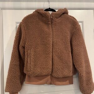 Fabletics Tan Sherpa Jacket